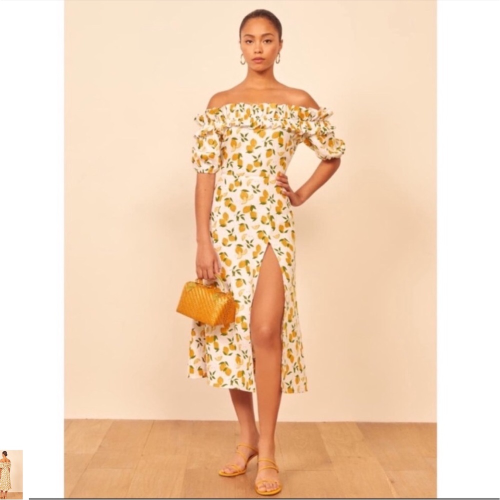 Reformation Marley Dress Lemonade NWT - Picture 1 of 13